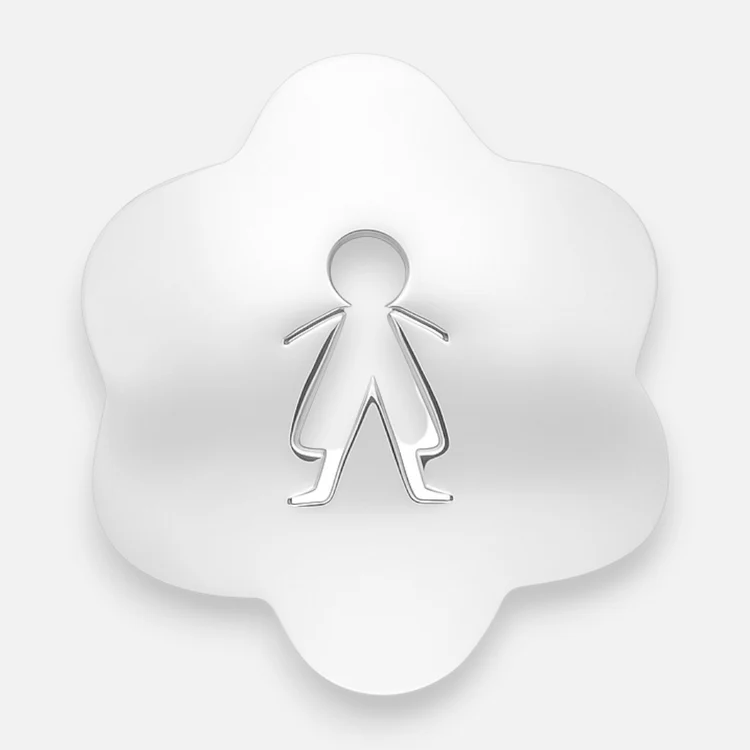 Colgante Flor Niño Plata